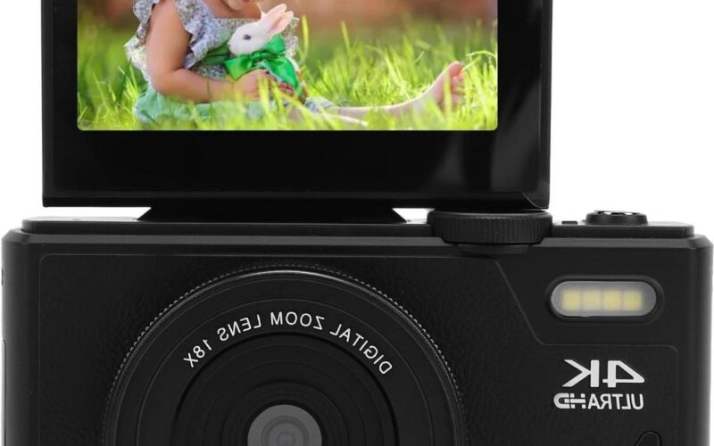 4K Digitale Camera 64 MP 18x Digitale Zoom Autofocus Vediocamera met 3 Inch Flip-scherm Compacte Anti-shake Vlogcamera voor Live Streaming Reisfotografie - 64 MP - Autofocus .