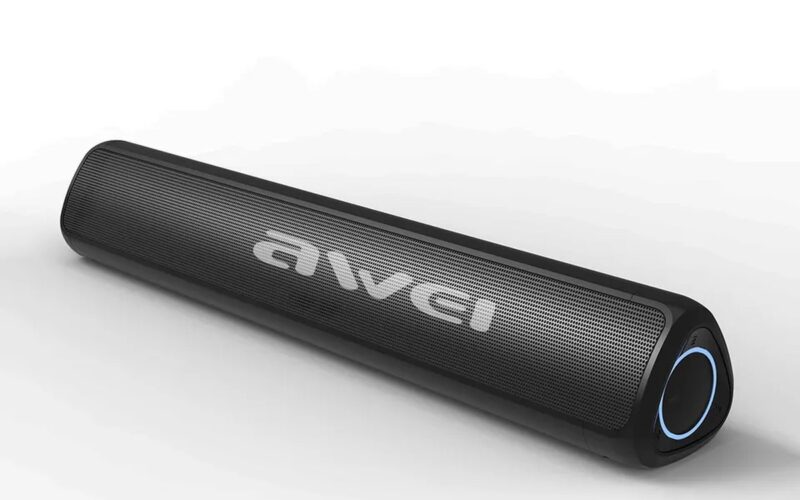 Awei - Soundbar speaker - voor tv en computer - Draadloos - Bluetooth 5.0 - Zwart