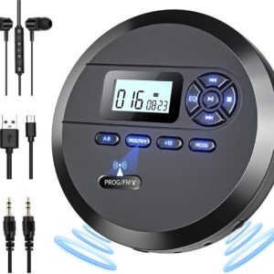 Discman - Draagbare CD Speler - Oplaadbaar - voor Earbuds en Koptelefoon