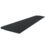 Flow Fitness Oploopprofiel Rubberen Met Waterdichte SBR-Laag - 100 x 20 x 2 cm - Zwart