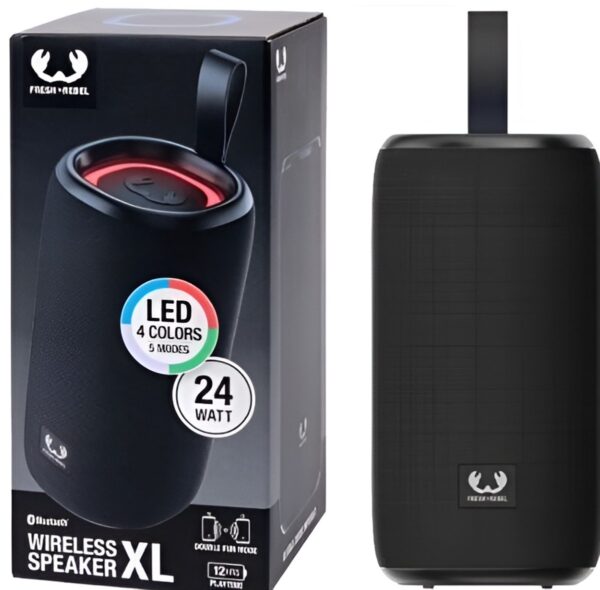 Fresh 'n Rebel - Draadloze Bluetooth Speaker - Speaker Met Verlichting - Double Fun Mode - Zwart