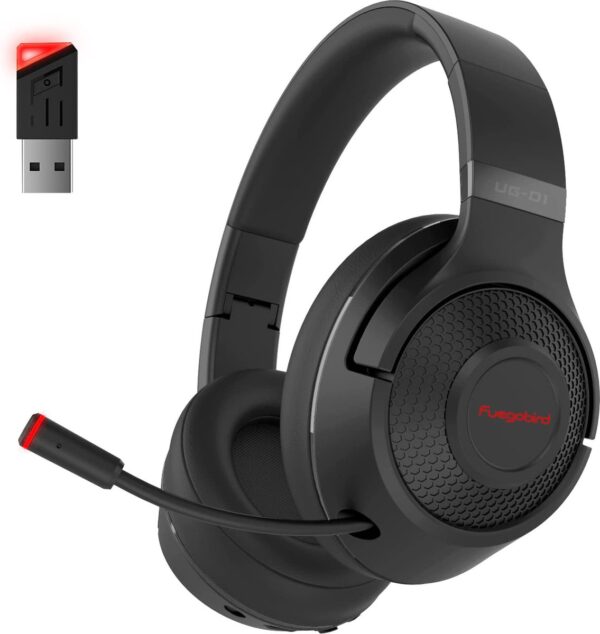 Fuegobird UG-01 2.4GHz Draadloze Gaming Headset - RGB - Bluetooth koptelefoon - Multiplatform - Geschikt voor PS4/PS5, Nintendo Switch - Zwart
