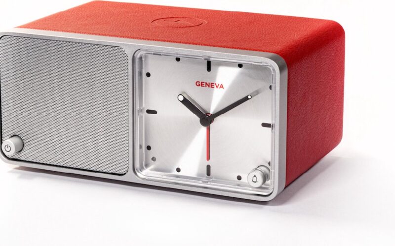 Geneva Time Wekker/bluetooth speaker - Rood