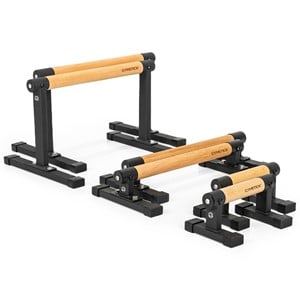 Gymstick Premium Parallettes - Opdruksteunen - Hout/Zwart - L