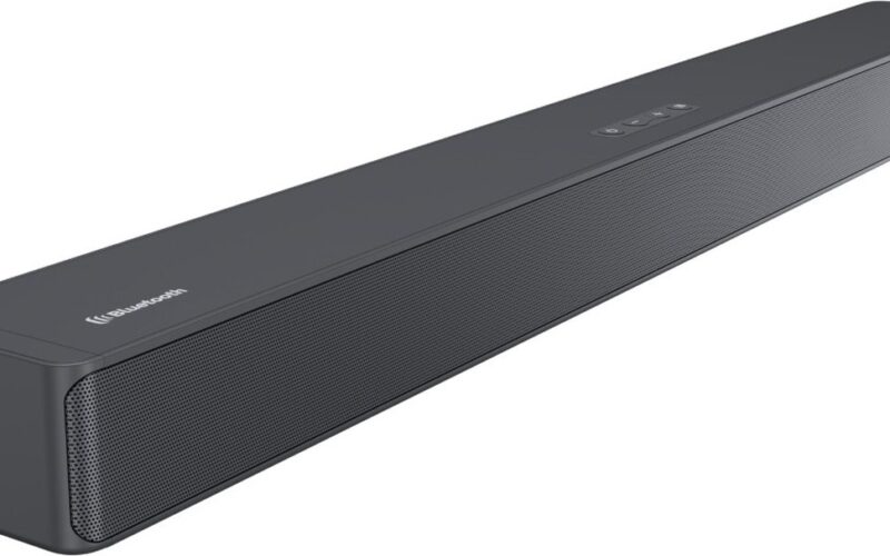 Horizon Soundbar voor TV met Afstandsbediening - Werkt op alle TV's - Bluetooth - 2.0CH - 60W - Kleine Soundbar - Speaker - Antraciet