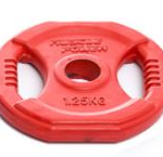 Muscle Power Aerobics Halterschijf - 30 mm - 1.25 kg - Rood - Per stuk