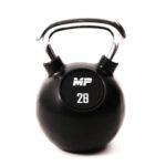 Muscle Power Rubberen Kettlebell - Zwart - 28 kg
