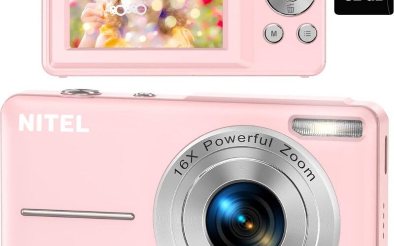 Nitel Digitale Camera - Fototoestel - Fotocamera - Compact Camera - Vlog Camera - Voor Kinderen - Inclusief 32GB