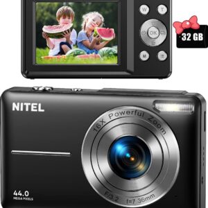 Nitel Digitale Camera - Fototoestel - Fotocamera - Compact Camera - Vlog Camera - Voor Kinderen - Inclusief 32GB