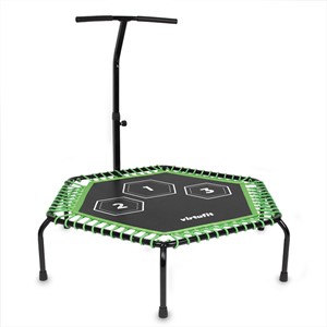 VirtuFit Fitness Trampoline Pro met Handvat - Zwart - 115 cm
