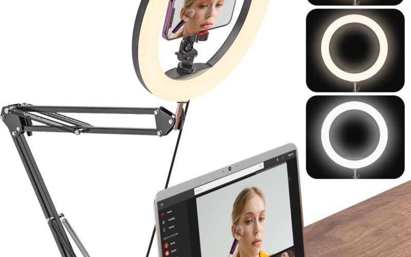 10 inch Ringlicht met Statief voor Mobiele Telefoon - Dimbare LED Verlichting voor Videoconferenties, YouTube en TikTok