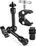 9 inch scharnierarm met Super Crab Clamp en 1/4 inch Cold Shoe Mount voor fotografie en video camera-rig led-licht LCD-monitor flitslicht