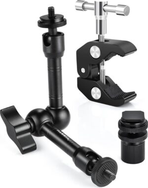 9 inch scharnierarm met Super Crab Clamp en 1/4 inch Cold Shoe Mount voor fotografie en video camera-rig led-licht LCD-monitor flitslicht