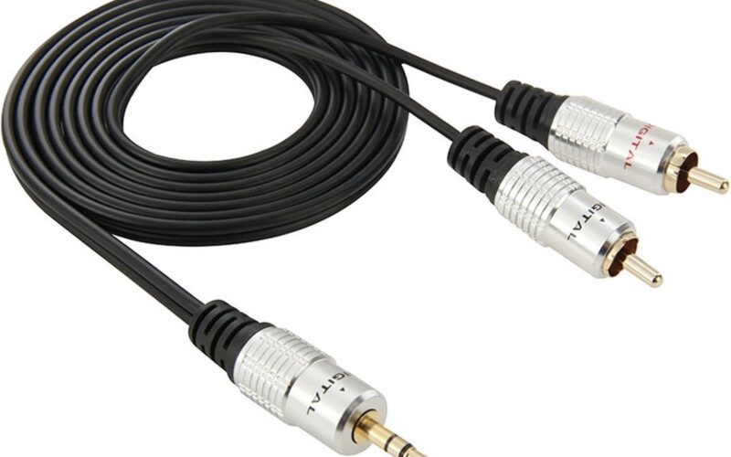 AUX 3.5mm naar Tulp Vergulde kabel adapter - 1,5 Meter RCA - Voor Versterker - Hi-Fi Systeem - Stereo - Soundbar -Home Theater - TV - Laptop - DJ Mixer - zwart