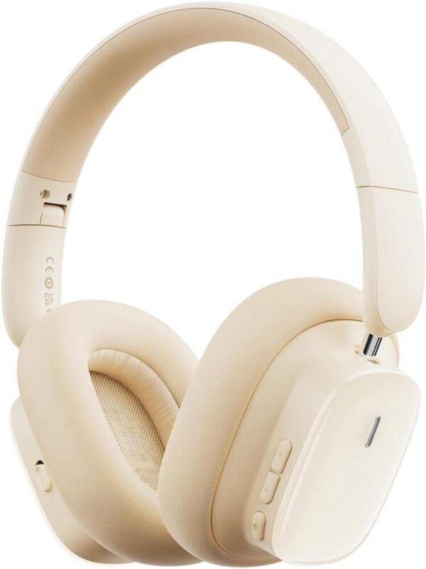 Baseus Bowie H1i Noise Cancelling Draadloze Koptelefoon ANC Beige