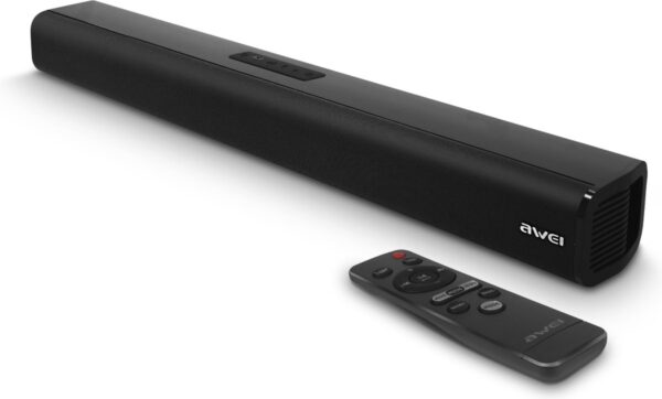 Bluetooth 5.0 Soundbar 50W Vermogen Afstandsbediening Awei Zwart