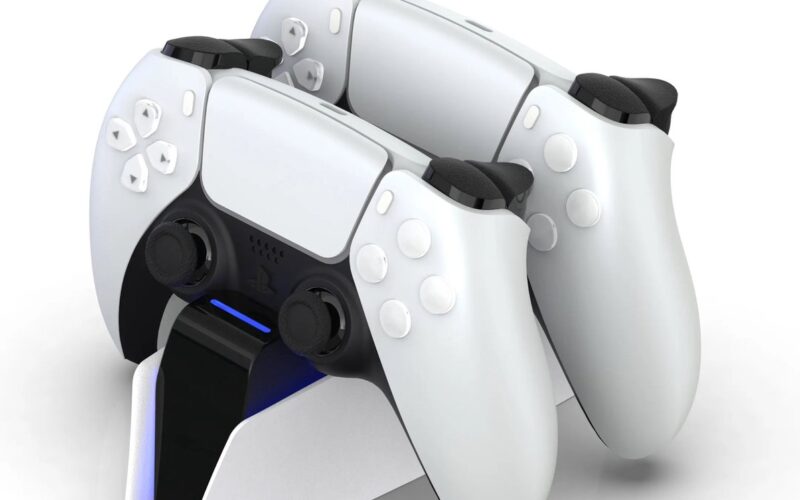 Brightly® Oplaadstation geschikt voor Playstation 5 - LED Indicatie - PS5 Oplader - USB-C - Dual charge - Charging station - Controller Dock - Voor PS5 - Geschikt voor Sony PS5 Controller - Wit