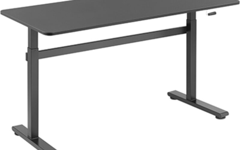 Bureau | Verstelbaar | 140x60 cm | Zwart | Allteq