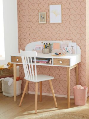 Bureau enfant LIGNE CONFETTI blanc