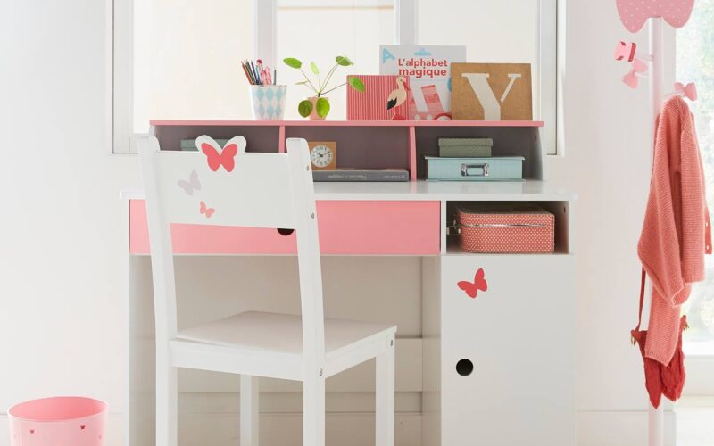 Bureau enfant LIGNE ENVOLEE blanc