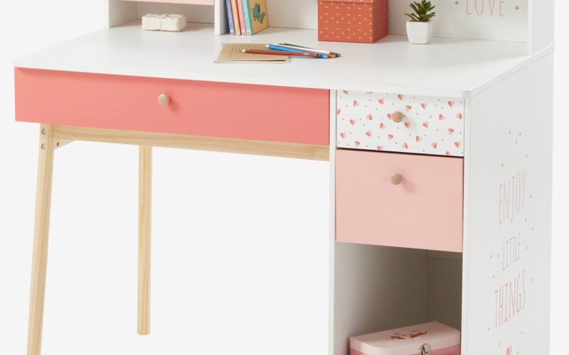 Bureau enfant Léa blanc - bois