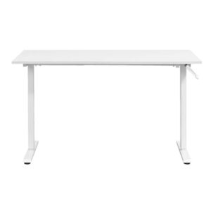 Bureau zit/sta Noud - wit - 75/120x120x70 cm - Leen Bakker