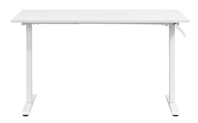 Bureau zit/sta Noud - wit - 75/120x120x70 cm - Leen Bakker