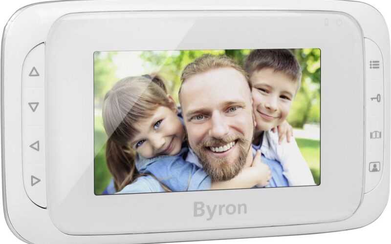 Byron Video-binnenunit voor, Extra monitor voor Accessoires voor deurintercom Draadloos, Digitaal, Radiografisch Wit