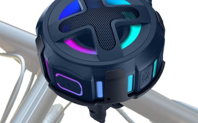 Compacte Draagbare Bluetooth Speaker met Stuurbevestiging voor Fiets en Motor, Waterbestendig, Met Microfoon