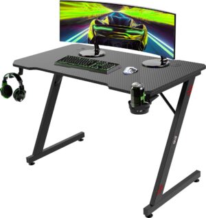 For The Win Game Bureau - 110x60x73 cm - Gaming Bureau - Gaming Tafel - Computertafel - Gaming Desk - Computerbureau - Gaming Bureaus