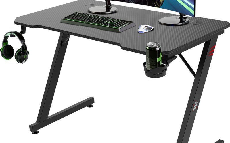 For The Win Game Bureau - 110x60x73 cm - Gaming Bureau - Gaming Tafel - Computertafel - Gaming Desk - Computerbureau - Gaming Bureaus