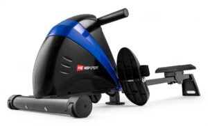 Hop-Sport Magnetische Roeier HS-030R Boost, 10 Niveaus Van Stille Magnetische Weerstand, Vliegwiel 9 kg, Indoor Opvouwbare Roeimachine, LCD Monitor en Transport Wielen, voor Thuisgebruik, max. 120 kg
