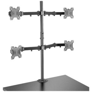 LINDY Lindy Monitor-tafelbeugel 4-voudig 43,2 cm (17) - 71,1 cm (28) Zwart Kantelbaar en zwenkbaar