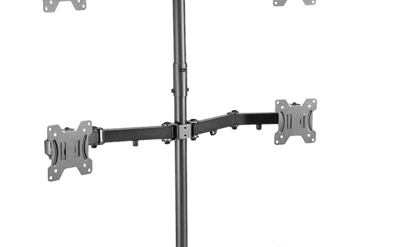 LINDY Lindy Monitor-tafelbeugel 4-voudig 43,2 cm (17) - 71,1 cm (28) Zwart Kantelbaar en zwenkbaar