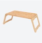 Laptop Tafel gemaakt van Bamboe- opvouwbaar- bekerhouder - Milieu vriendelijk- Bed- Bad - bijzet tafel