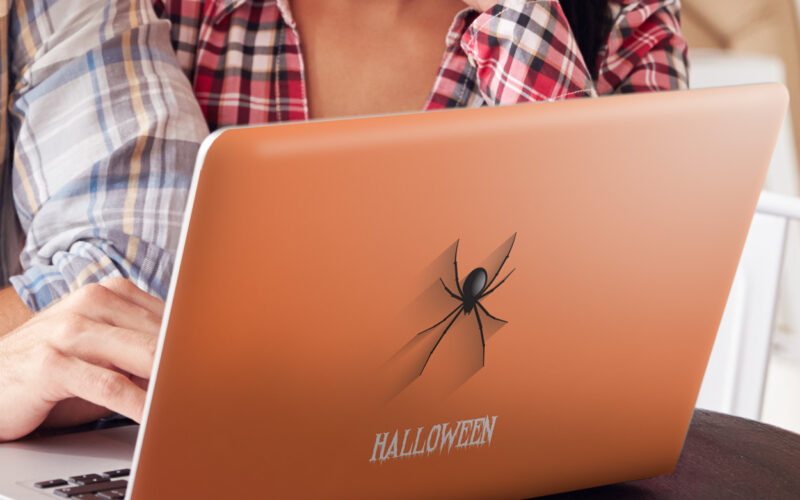 Laptop sticker Spin Halloween