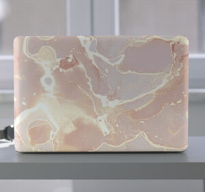 Laptop sticker marmeren roze
