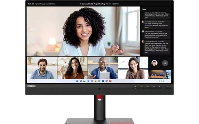 Lenovo ThinkVision T24mv-30 LED-monitor Energielabel E (A - G) 61 cm (24 inch) 1920 x 1080 Pixel 16:9 4 ms DisplayPort, Audio-Line-out, HDMI, USB-A 3.2 Gen 1,