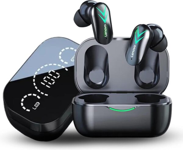 Lenovo XT82 - Draadloze Headset - Bluetooth 5.1 Koptelefoon - Stereo koptelefoon met LED-batterijweergave - Zwart