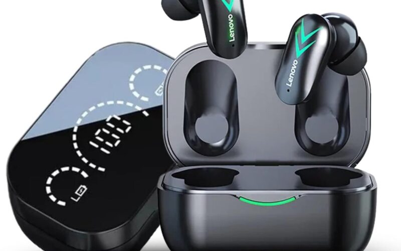Lenovo XT82 - Draadloze Headset - Bluetooth 5.1 Koptelefoon - Stereo koptelefoon met LED-batterijweergave - Zwart