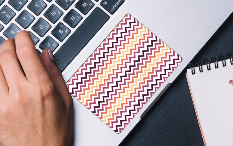 Muurstickers ornament patroon voor touchpad Mac laptop