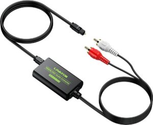NÖRDIC Converter Digitaal naar Analoog RCA - Toslink naar RCA - Geschikt voor TV, PC, Laptop en alle Gameconsoles