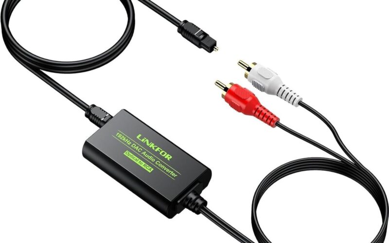 NÖRDIC Converter Digitaal naar Analoog RCA - Toslink naar RCA - Geschikt voor TV, PC, Laptop en alle Gameconsoles