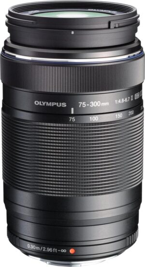 Olympus M ZUIKO Digital + ED 75-300 mm f/4.8-6.7 ED II - Zwart