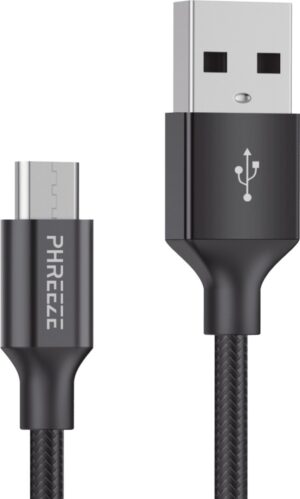 Phreeze Sterke USB-C Kabels - 1 Meter - 2.4A - Type-C Datakabel + Snellaadkabel - Fast Charge - Nylon - Fast Charge Oplader - Universele USB C Snoer