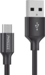 Phreeze Sterke USB-C Kabels - 1 Meter - 2.4A - Type-C Datakabel + Snellaadkabel - Fast Charge - Nylon - Fast Charge Oplader - Universele USB C Snoer