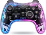 RGB Controller Draadloos - Geschikt voor Nintendo Switch - Controllers - Pro Versie - Turbo en Macro Knoppen - Transparant