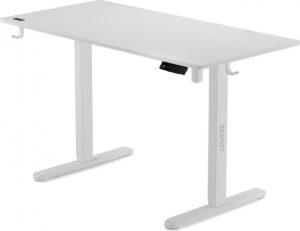 SENSE7 NOJO Bureau Computerbureau Gamingbureau 140 x 70 cm Elektrische Hoogteverstelling Geheugenfunctie Hoofdtelefoonhouder Kabelopbergsysteem wit