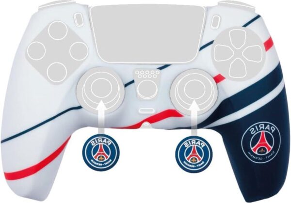 Siliconen Beschermhoes Cover voor DualSense PS5 Controller - Blauw Wit en Rood - Konix PSG