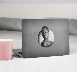 Stickers voor laptop beton aanpasbaar